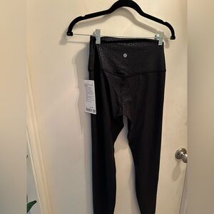 NWT Lululemon Align Black Daisy Leopard HR Leggings 28”